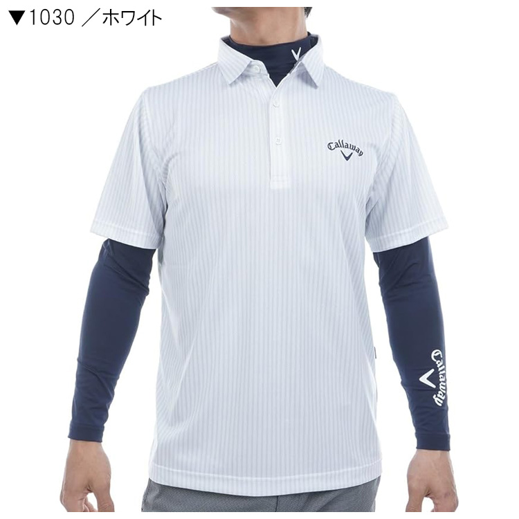 Callaway キャロウェイ ゴルフ メンズ ストライププリントカノコ