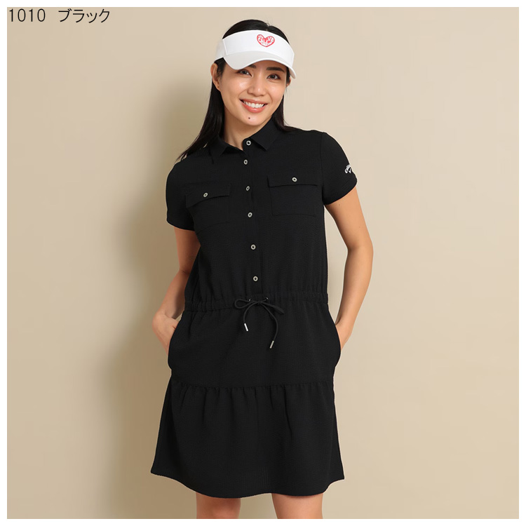 Callaway キャロウェイ 半袖ワンピース レディースゴルフウェア 6243 Callaway CALLAWAY キャロウェイ 半袖 ワンピース 花柄 イエロー