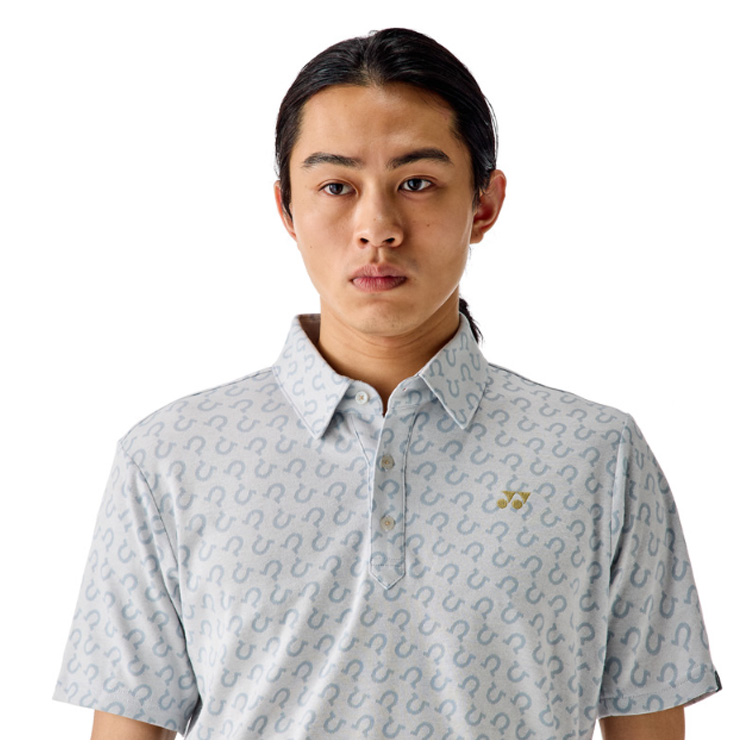 YONEX ヨネックス ポロシャツ 白 ドット柄 水玉メッシュ Mサイズ YONEX ヨネックス ポロシャツ 白 ドット柄 水玉メッシュ Mサイズ