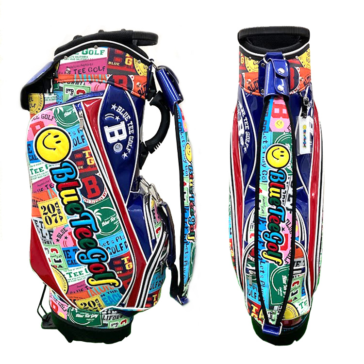 BLUE TEE GOLF ブルーティーゴルフ ワッペン柄 スタンドバッグ