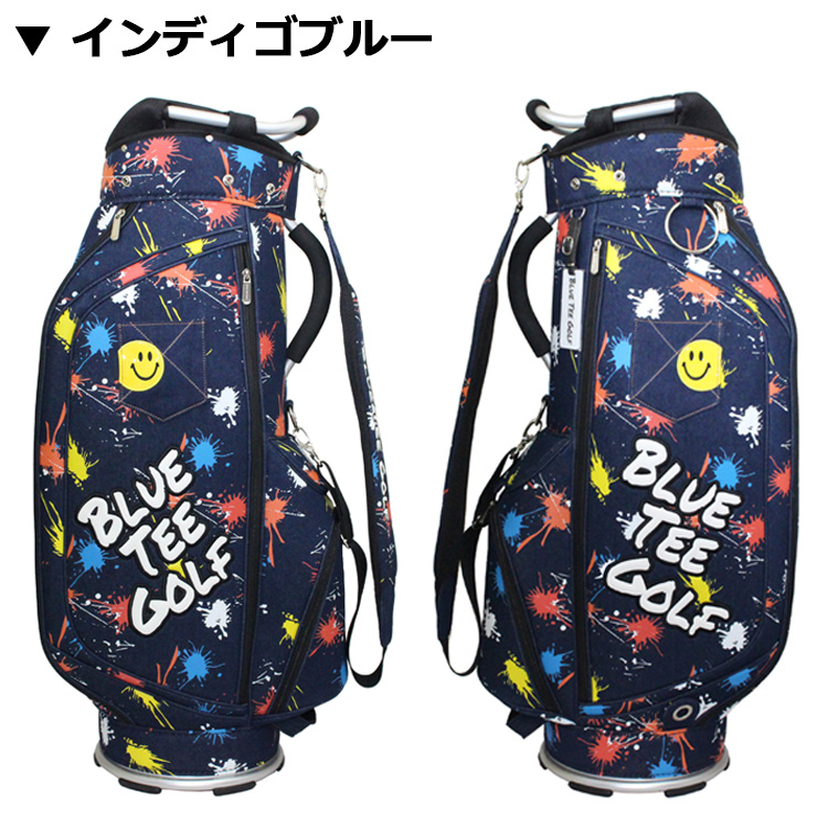 Bobson ゴルフバッグ キャディバッグ デニム調 ブルーティーゴルフ デニムペイント キャディーバッグ CB-027 【BLUE