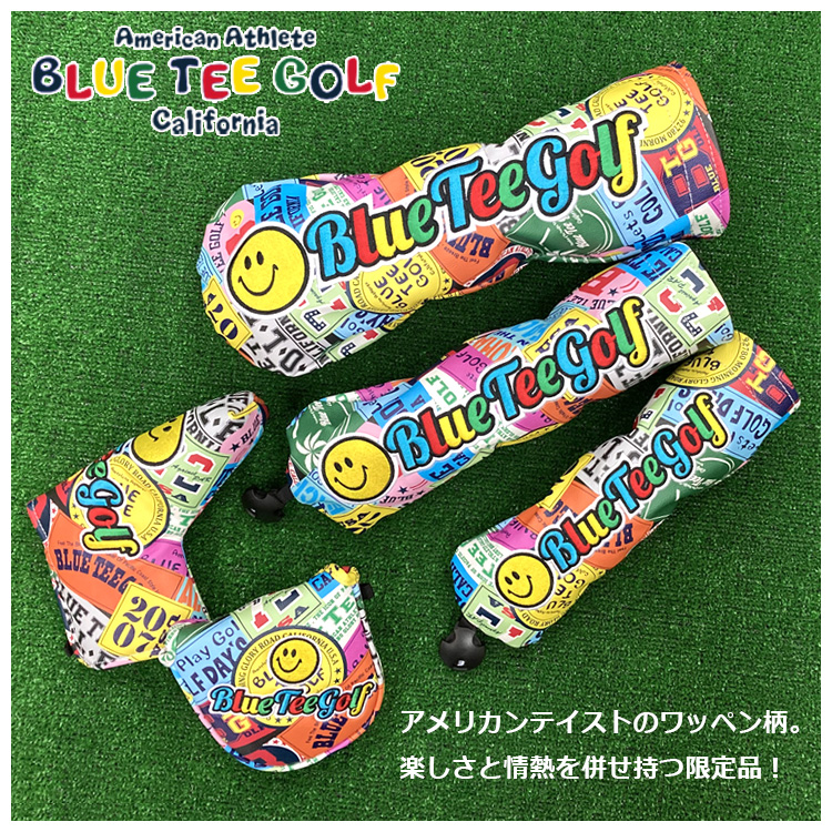 BLUE TEE GOLF ブルーティーゴルフ ワッペン柄 パターカバー