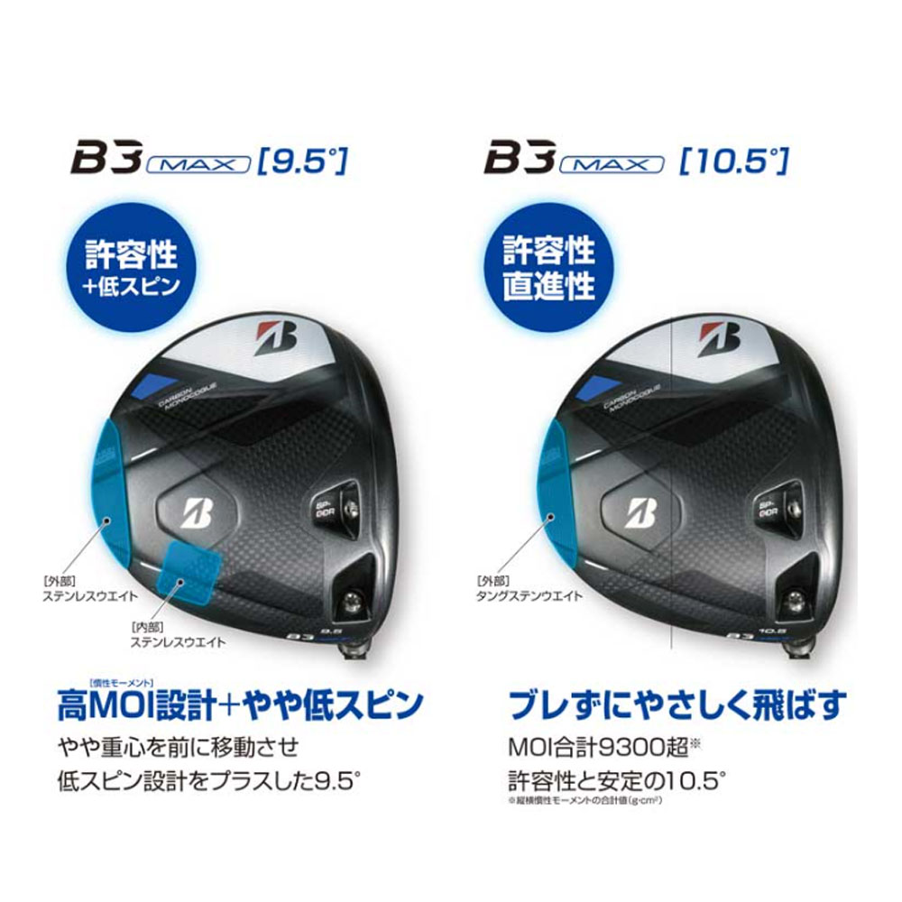BRIDGESTONE（ブリヂストン） ゴルフ B3 MAX ドライバー VANQUISH BS40