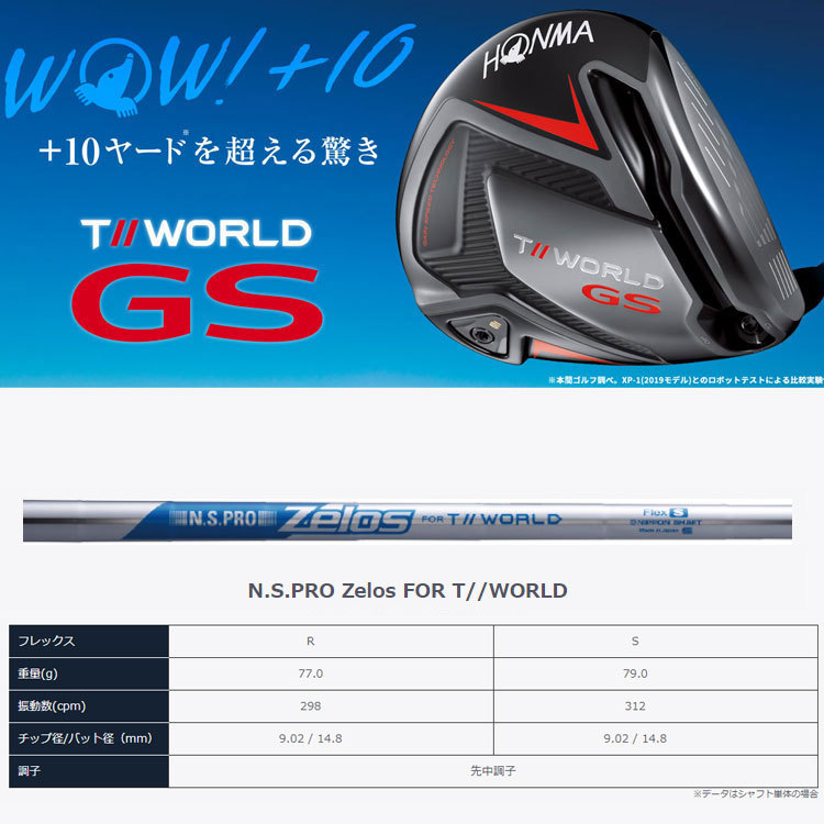 ホンマ ツアーワールド T//WORLD GS アイアン 5本組 (No6〜No10) N.S.PRO ZELOS FOR TOUR WORLD  シャフト