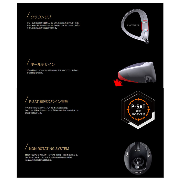 HONMA GOLF（本間ゴルフ） ホンマゴルフ T//WORLD TW757 TYPE-S