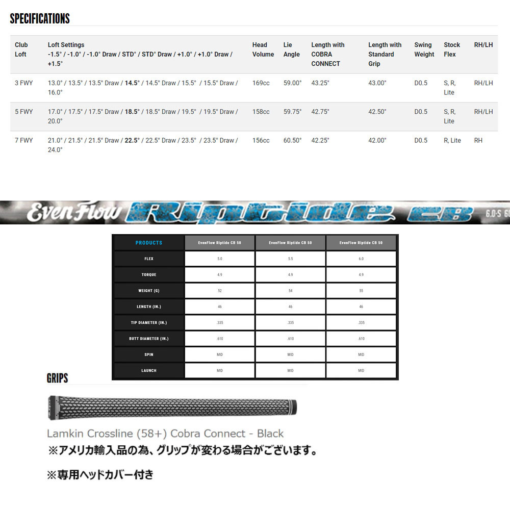 COBRA（コブラ） 【USモデル】 キング ラッドスピードドロー
