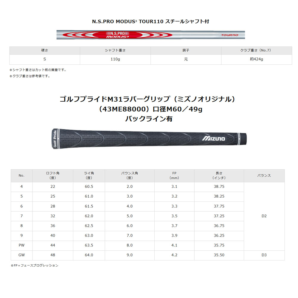 MIZUNO（ミズノ） プロ Mizuno Pro M-13 アイアン 6本組（＃5〜PW