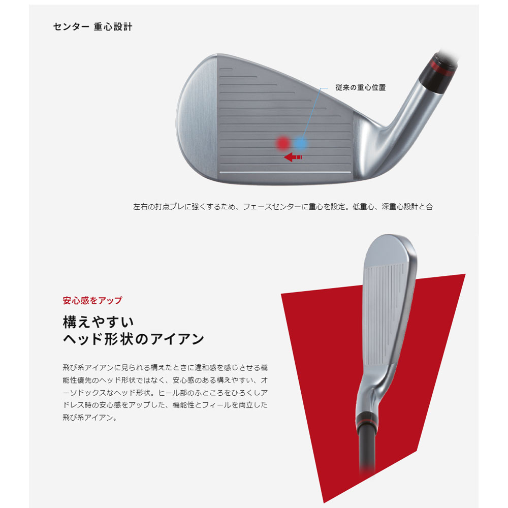 ONOFF（オノフ） ゴルフ ONOFF AKA アイアン 単品（＃5、AW、SW） 赤