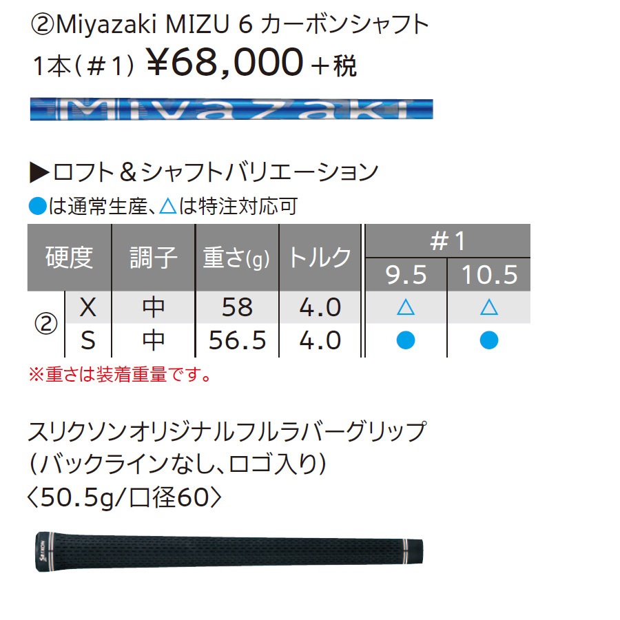 ダンロップ スリクソン Z785 ドライバー Miyazaki MIZU 6 カーボンシャフト ミヤザキ 水 SRIXON [日本正規品]