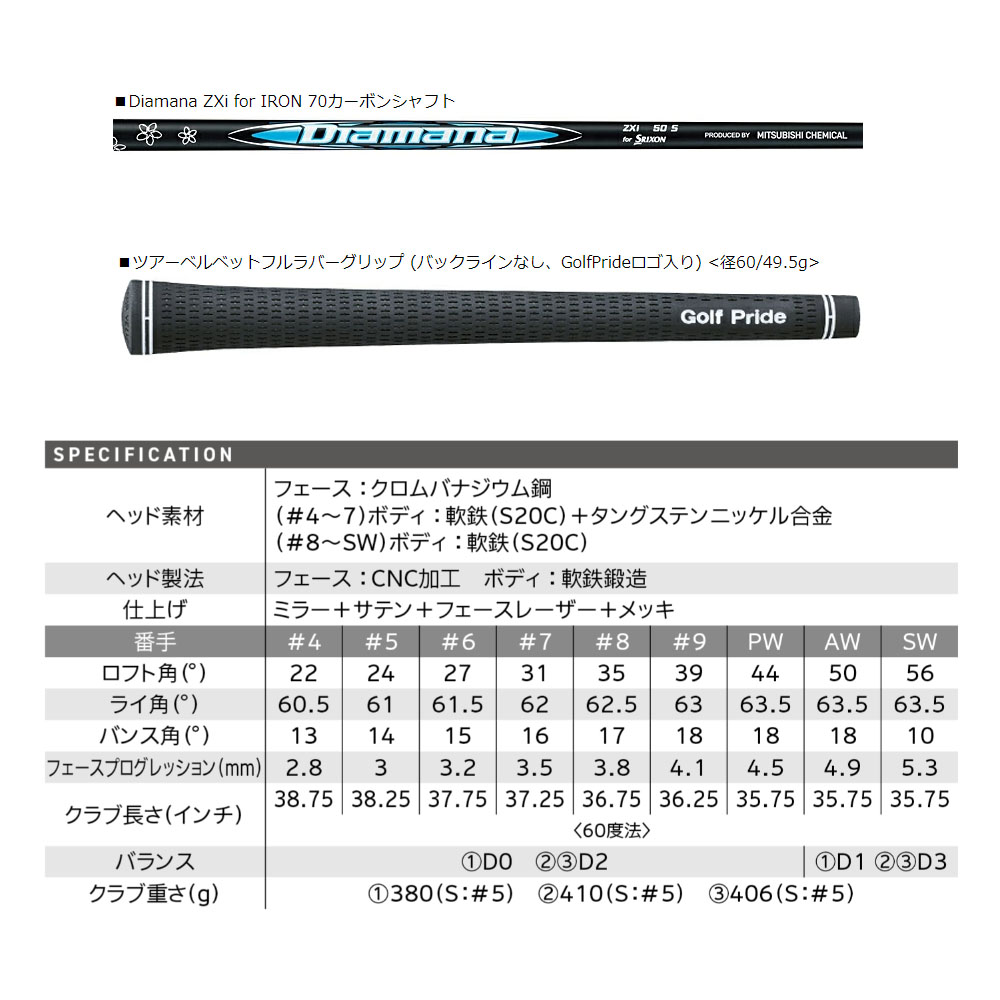 スミ品 ZXi 【即納】限定 ダンロップ スリクソン ZXi5 アイアン