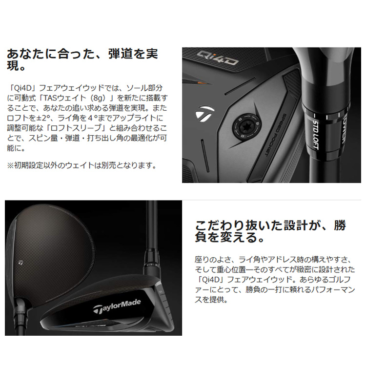 TaylorMade（テーラーメイド） Qi4D REAX 55 フェアウェイウッド