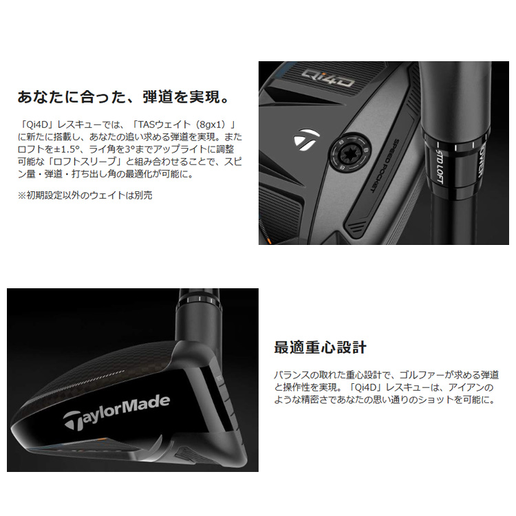 TaylorMade（テーラーメイド） Qi4D REAX 85 レスキュー ゴルフクラブ