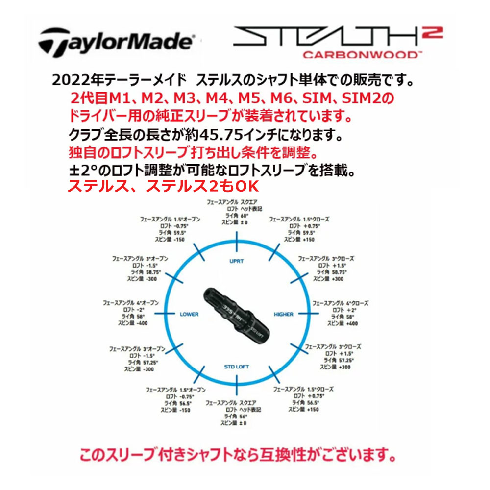 フジクラ ベンタスレッド TR 5 R2 テーラーメイドスリーブ