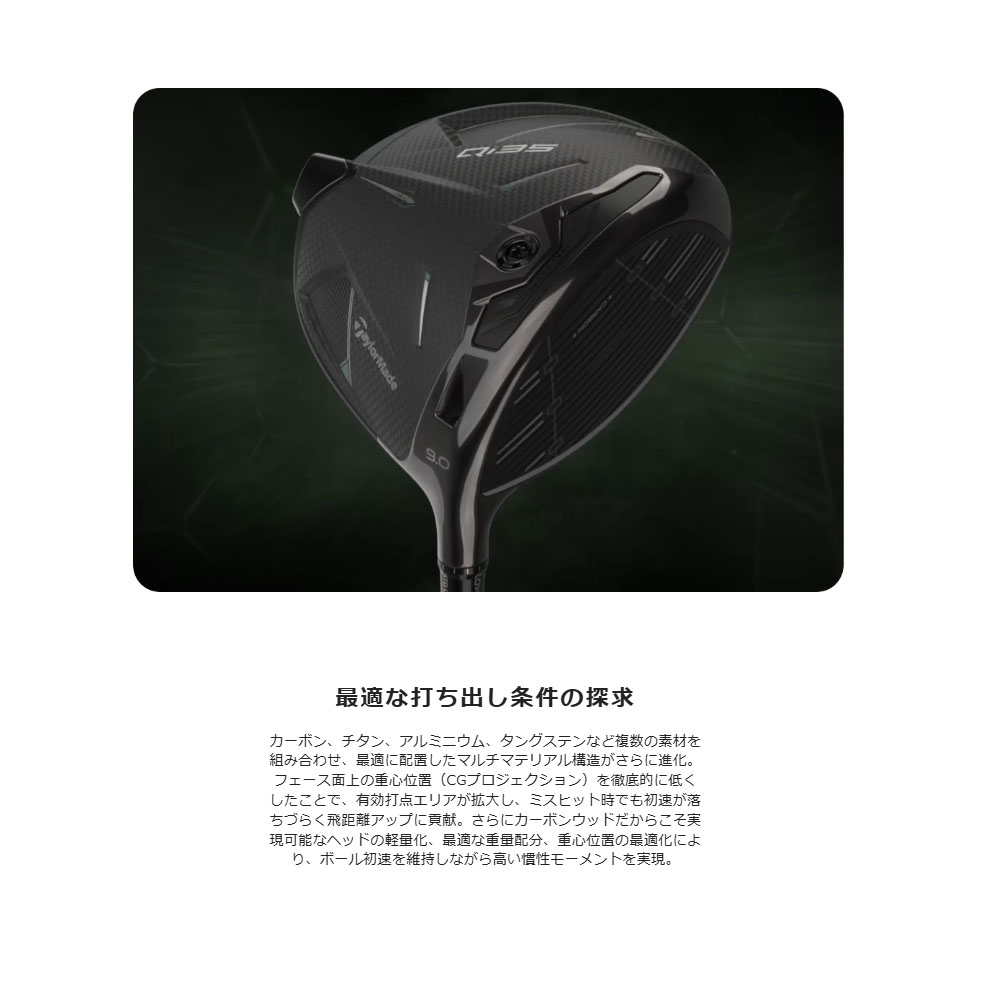 TaylorMade（テーラーメイド） Qi35 メンズ ドライバー Mitsubishi