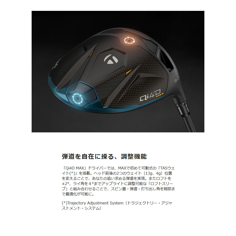 TaylorMade（テーラーメイド） Qi4D MAX ドライバー MITSUBISHI REAX