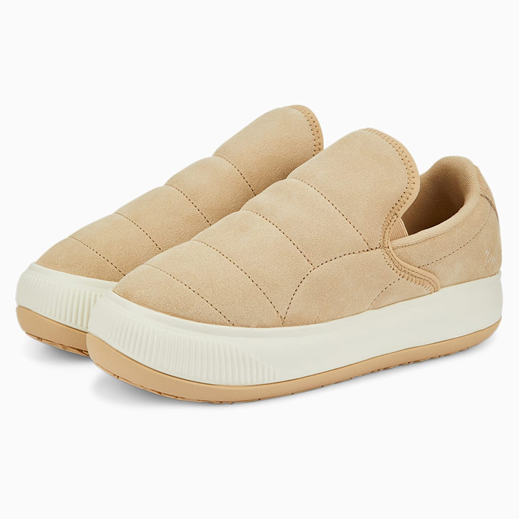 プーマ スニーカー PUMA SUEDE MAYU SLIP-ON FS WNS ウィメンズ スウェード マユ スリッポン ライトサンド/マシュマロ  レディースシューズ 386639-02