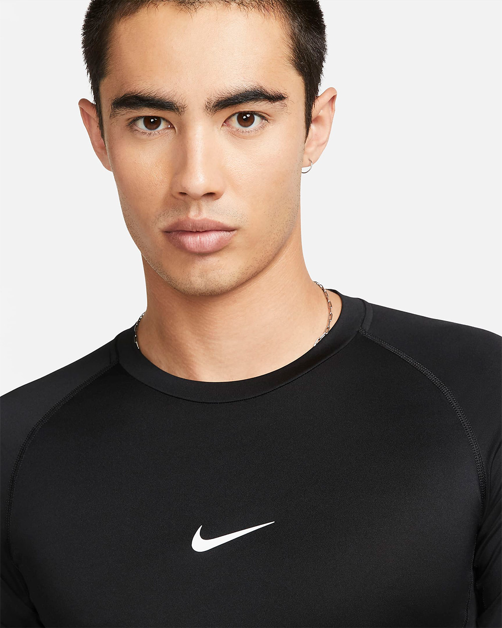 ナイキ 日本正規品 2024SP メンズ ナイキ プロ メンズ Dri-FIT タイト ショートスリーブ フィットネストップ ブラック/ホワイト FB7933-010