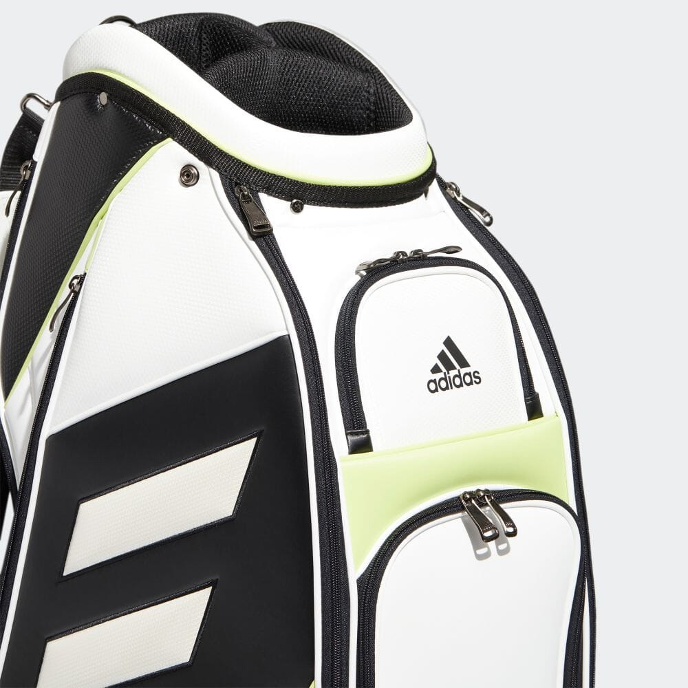 アディダス ゴルフ スリーパー メンズ キャディバッグ ホワイト/ブラック/パルスライム DI849 9.5型 adidas HA3204