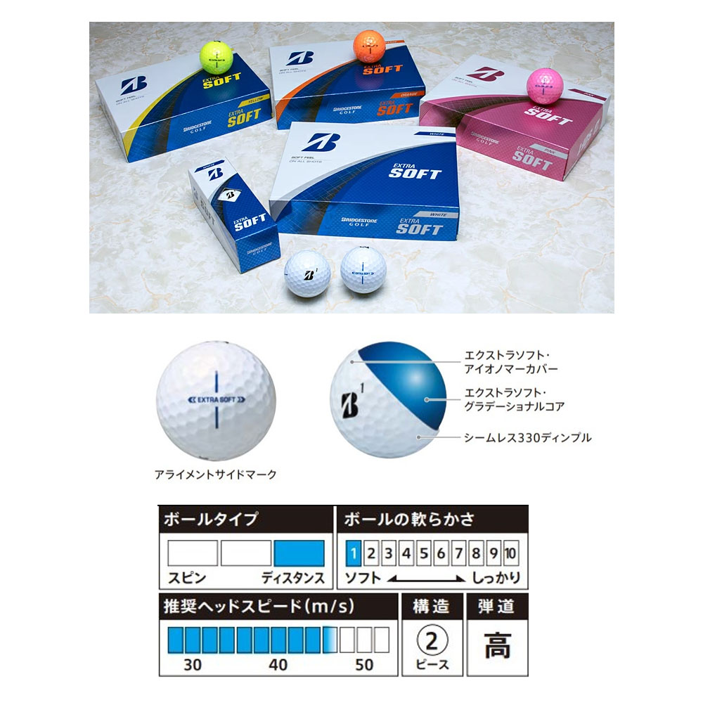 BRIDGESTONE（ブリヂストン） ゴルフボール EXTRA SOFT エクストラ