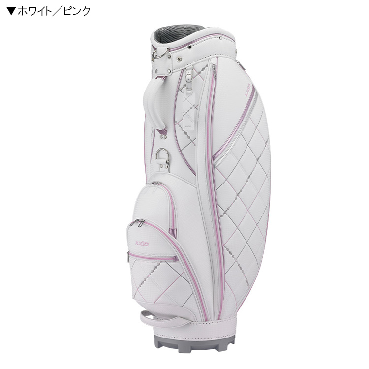XXIO ゼクシオ レディース キャディバッグ ホワイト ピンク キルティング XXIO DUNLOP ダンロップ ゼクシオ キャディバッグ レディス超軽量