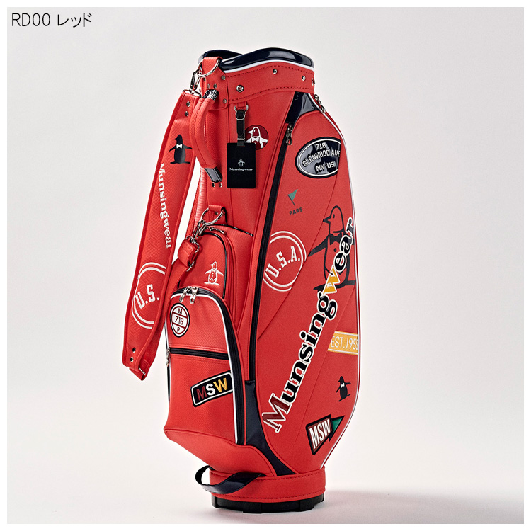 新品未使用品⭐︎Munsingwear⭐︎ポップデザイン　キャディバッグ　ブラック黒 Munsingwear マンシング ポップデザインキャディバッグ