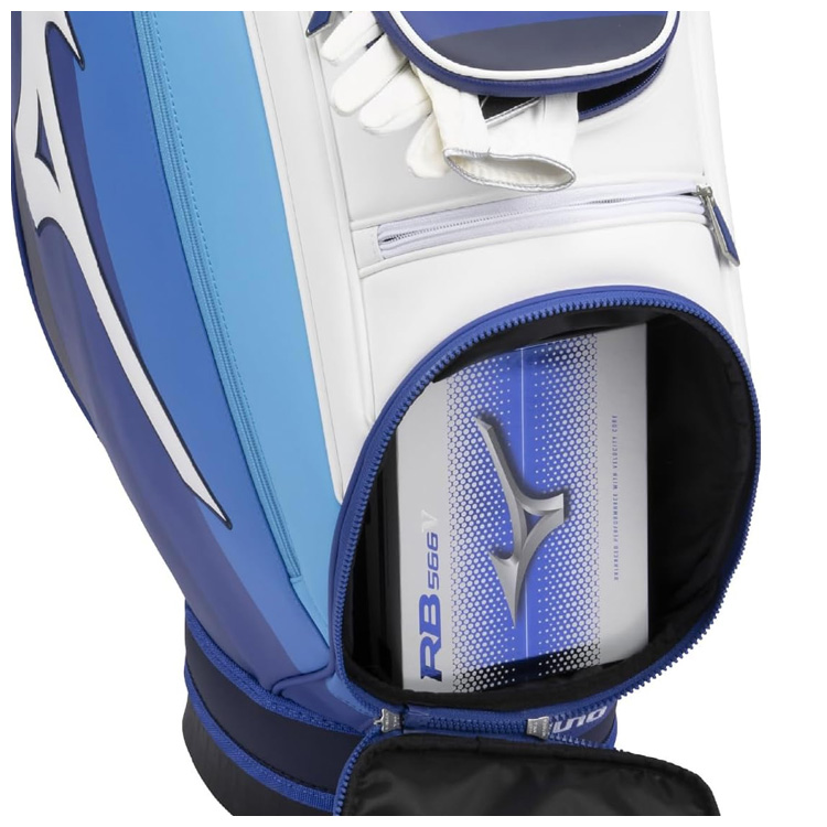 Mizuno キャディバッグ 青白 MIZUNO MIZUNO（ミズノ） Tour Cart キャディバッグ 5LJC2223