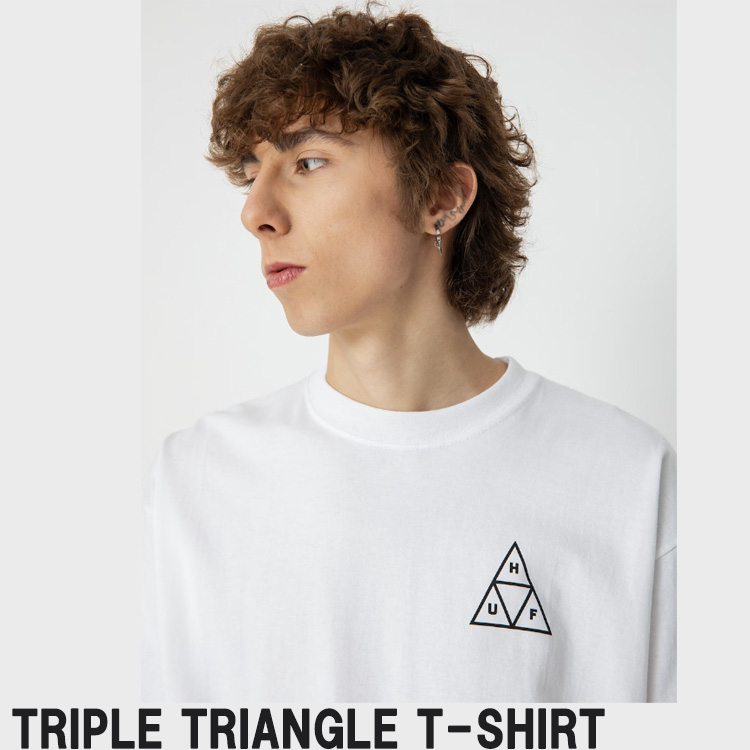 ハフ Tシャツ メンズ HUF トリプル トライアングル TRIPLE TRIANGLE T-SHIRT Tee 半袖 ティーシャツ トップス  TS01953 ホワイト