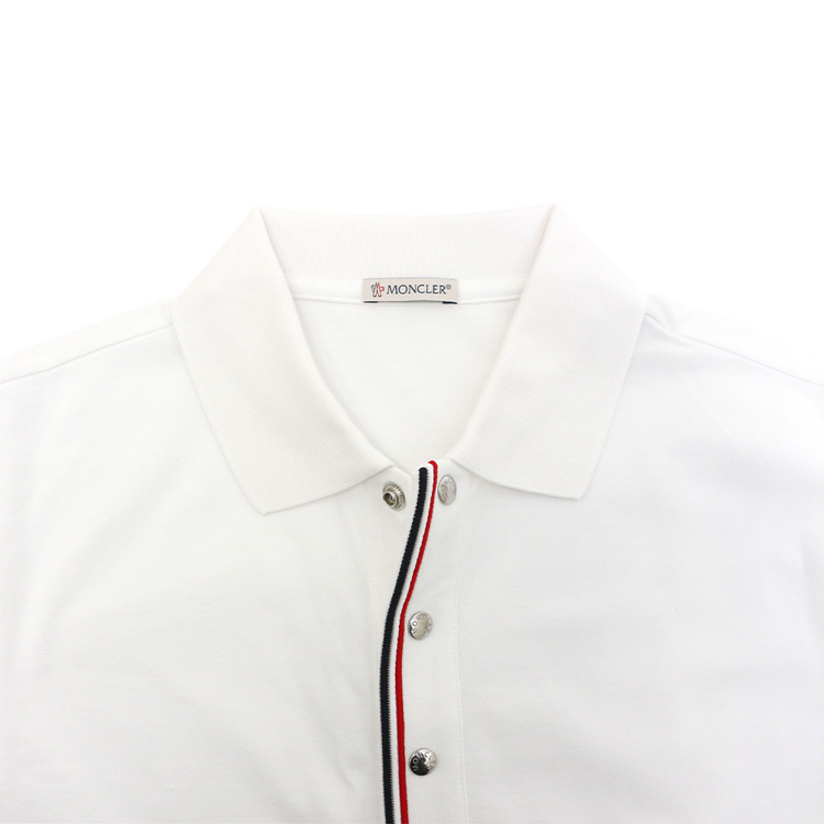 本日限定　早い者勝ち　モンクレール　ポロシャツ　XL ホワイト MONCLER モンクレール ポロシャツ 半袖 ポロ メンズ ロゴ