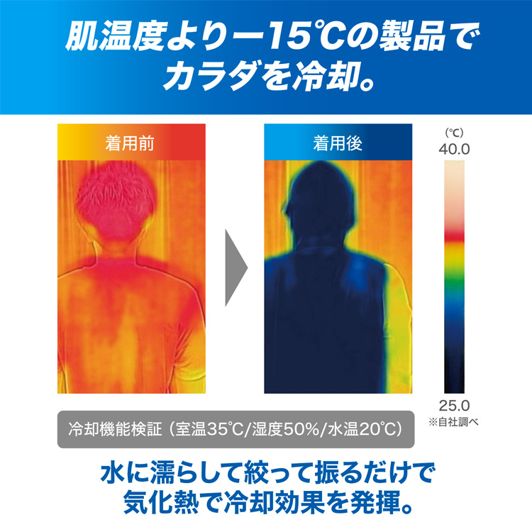 ザムスト ZAMST 肌温度-15℃ 冷感タオル COOL SHADER アクティブベスト