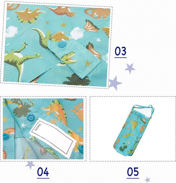 子供服【Marble Line】マーブルライン  B77911 恐竜柄レインコート