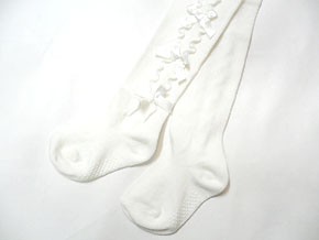 輸入子供服【orange bon bon】オレンジボンボン サテンリボンメロウタイツ