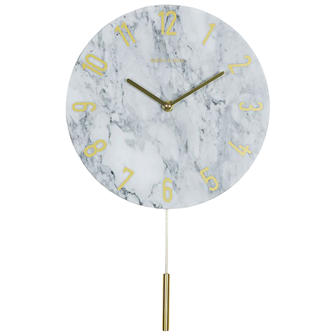 壁掛け時計 振り子 掛け時計 天然石 アナログ 時計 ストーン おしゃれ