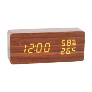 電波時計 デジタル 湿度計 温度計 置時計 木目調 小型 おしゃれ 静か 北欧 デジタル時計 文字 ...