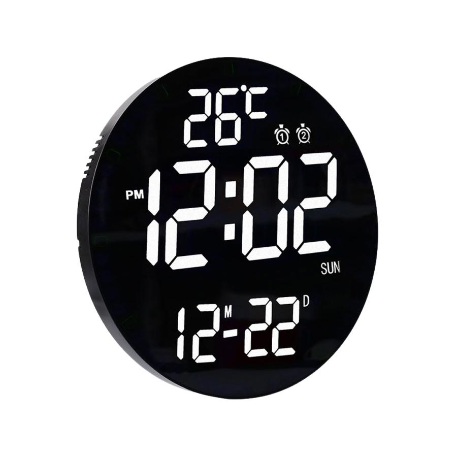 掛け時計 おしゃれ 壁掛け時計 ライト かわいい デジタル時計 led 自動調光 壁掛け 文字 大きい 静か リモコン 温度計 見やすい 北欧 ウォールクロック カラー｜golwis｜02
