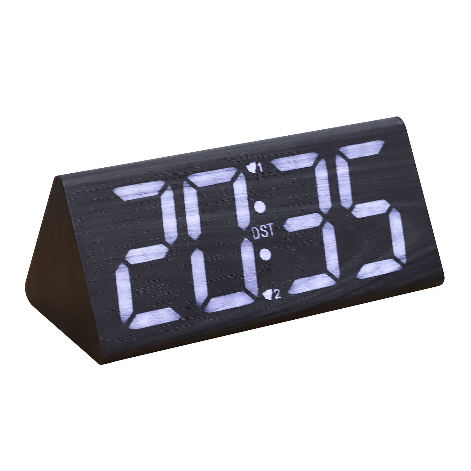 デジタル時計 おしゃれ 置き時計 デジタル led 目覚まし時計 木目調