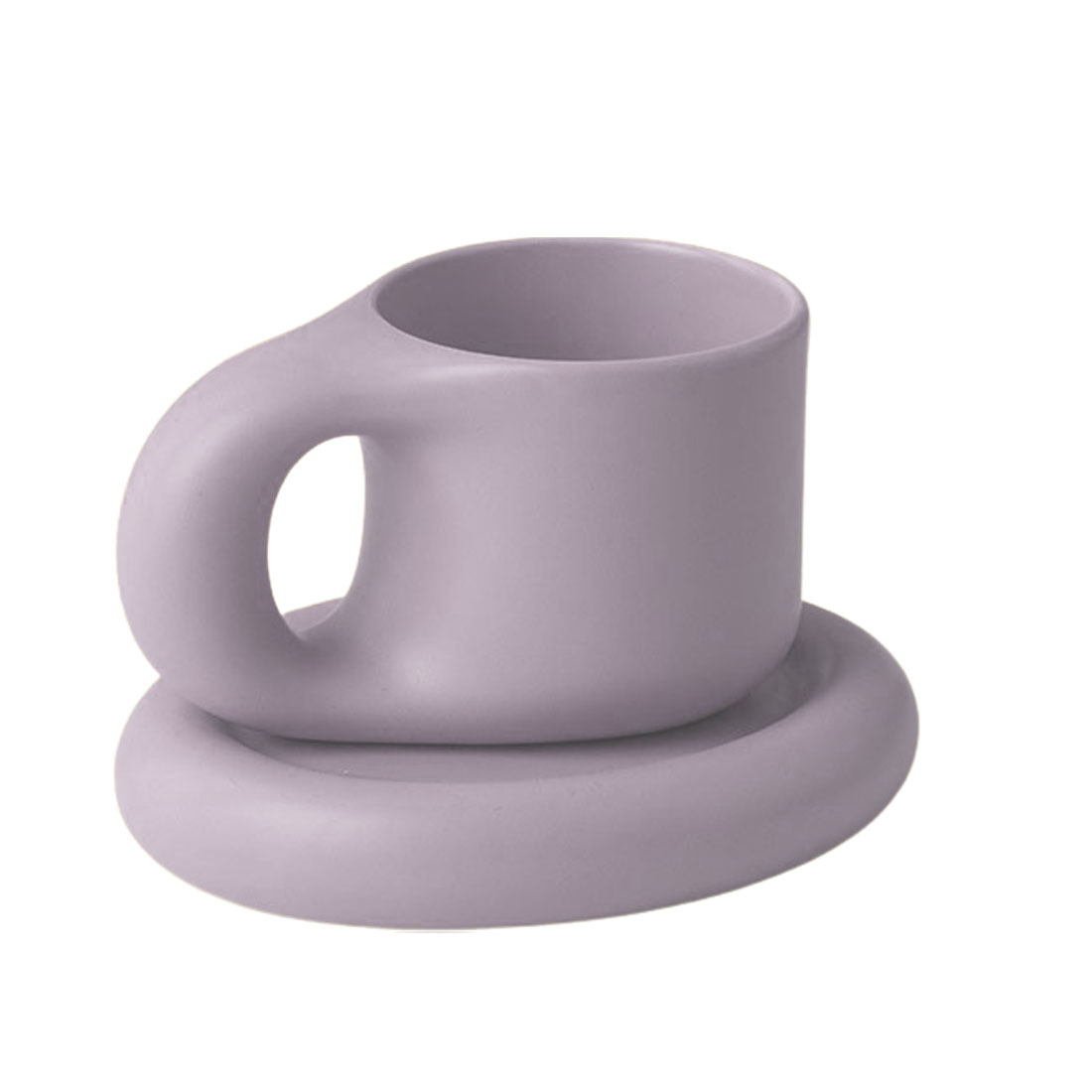 2点セット マグカップ × ソーサー 韓国雑貨 300ml ハンドメイド 手作り