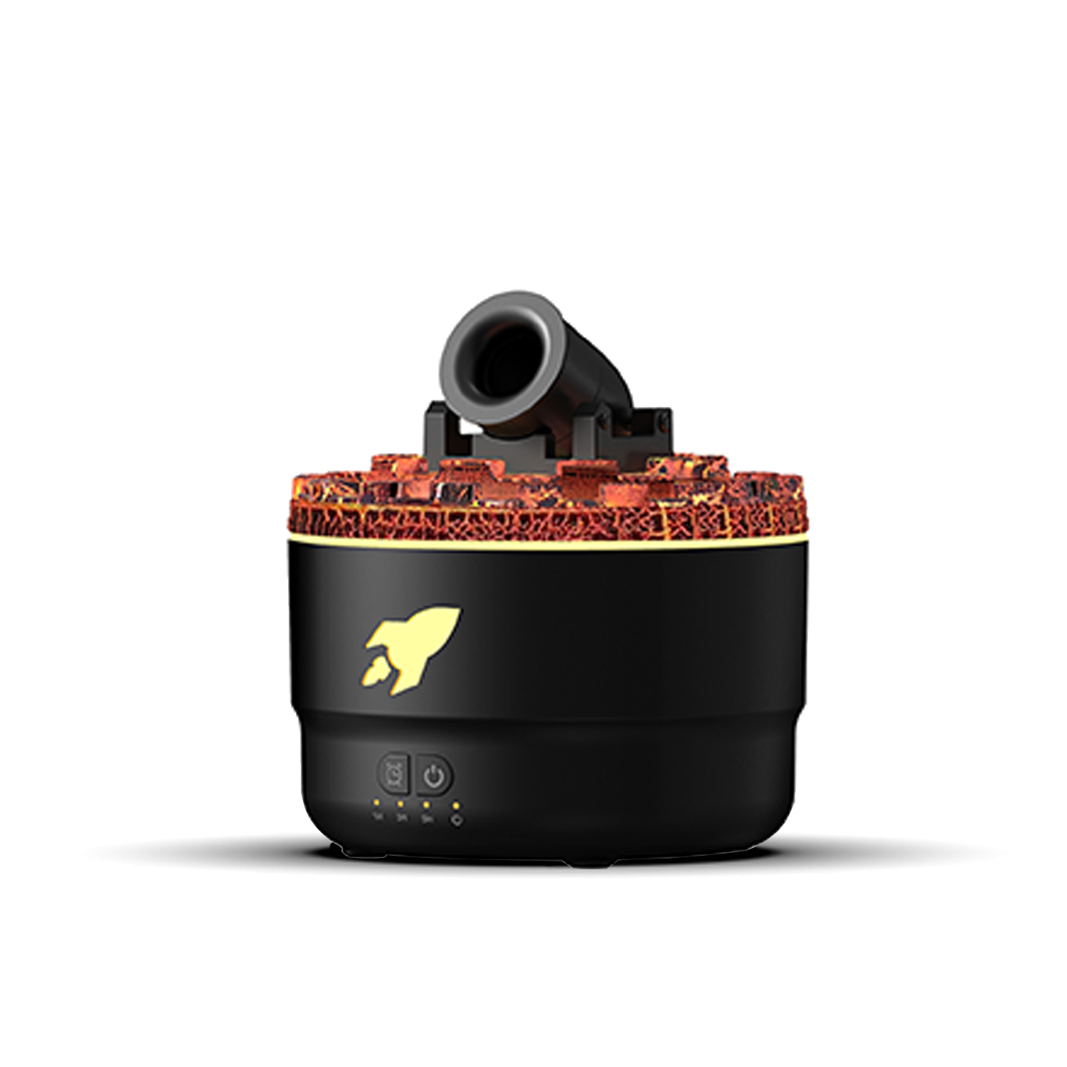 激レア非売品★新品未使用★YouTubeロゴ入り【木目調クリアボトル型・加湿器】 大砲型 卓上 加湿器 ギミック アロマ かわいい LED ライト 超