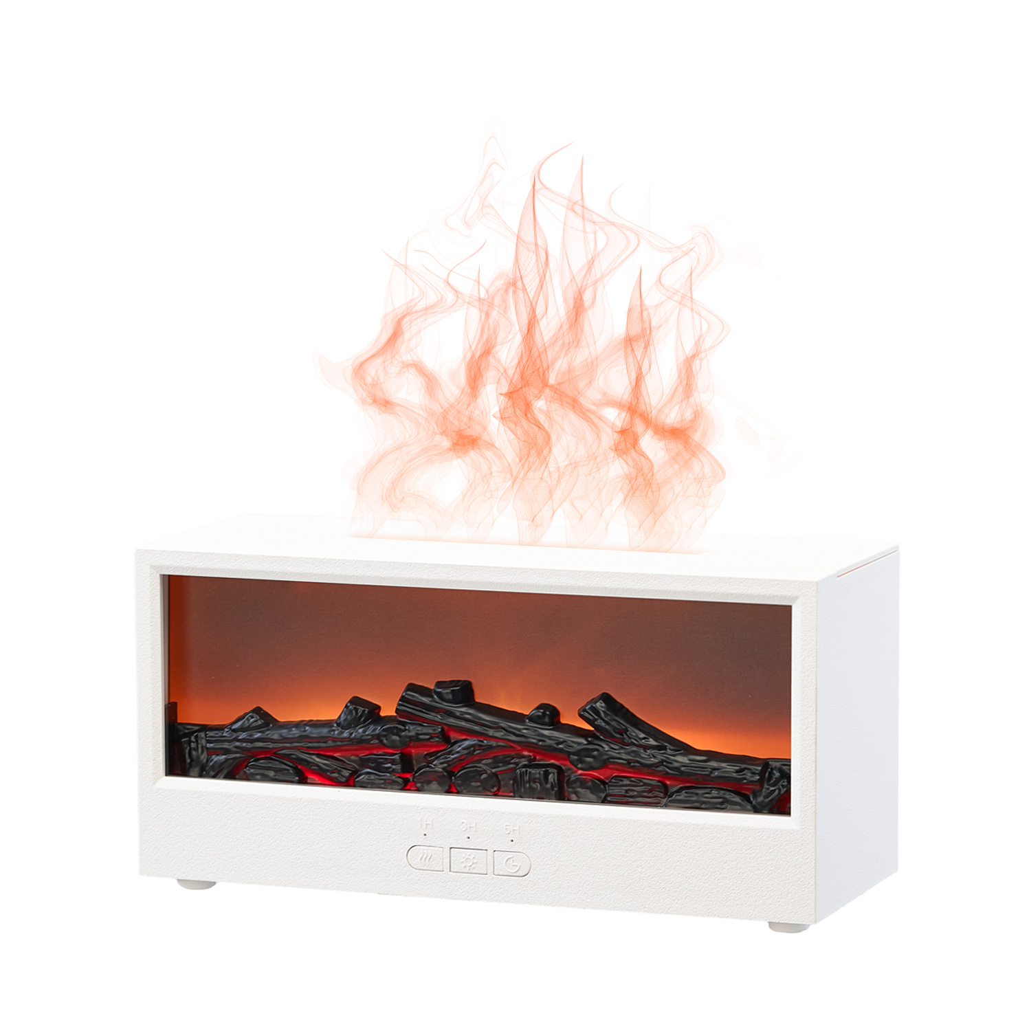 加湿器 卓上 炎演出 暖炉風 焚火風 150ml リモコン アロマ タイマー