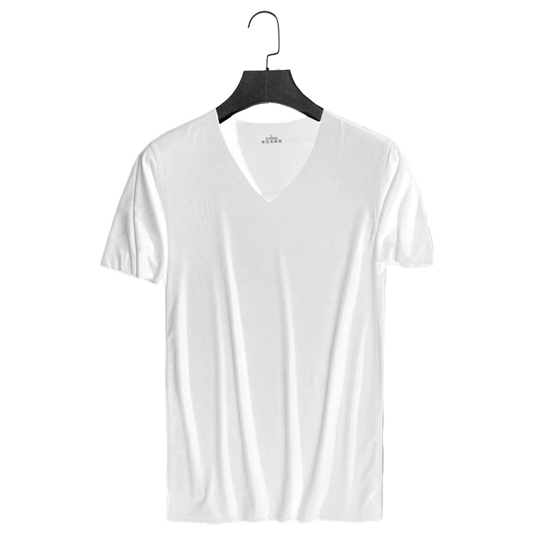 メンズ Tシャツ 3枚セット 接触冷感 半袖 ひんやり インナー 肌着 薄手 Vネック 伸縮 肌に優しい 涼しい 通気性 快適 シームレス 無地 トップス カットソー｜golwis｜02