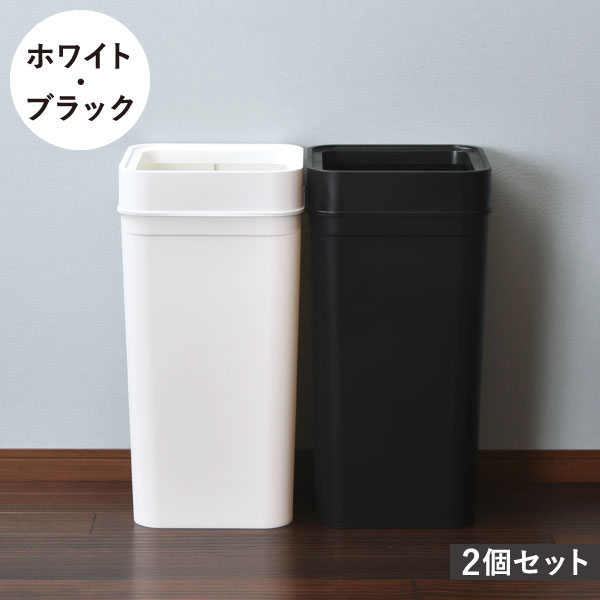 Like-it ゴミ箱 スリム おしゃれ 45L 2分別 キッチン 袋が見え