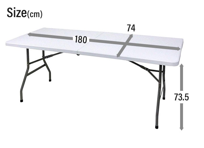 【値下げ】 折りたたみテーブル 幅180 丈夫 強化プラスチック 作業用 テーブル アウトドア バーベキュー キャンプ 裁縫 ミシン 作業 大きい おすすめ｜good-choice｜04