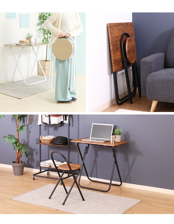 値下げ 折りたたみテーブル＆チェアセット 2点セット フォールディング