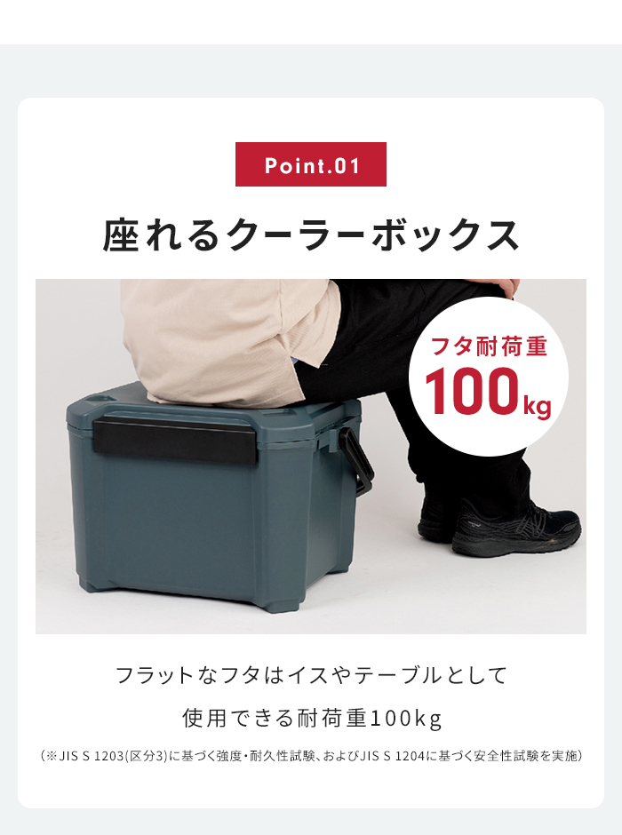 座れるクーラーボックス 26L 日本製 座れる クーラーボックス クーラーBOX 保冷力 おしゃれ かっこいい 部活 弁当 アウトドア BBQ スポーツ 観戦 海 山 釣りの画像