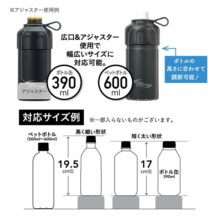 ペットボトルカバー 390ml ボトル缶も使える ペットボトル 500-600ml