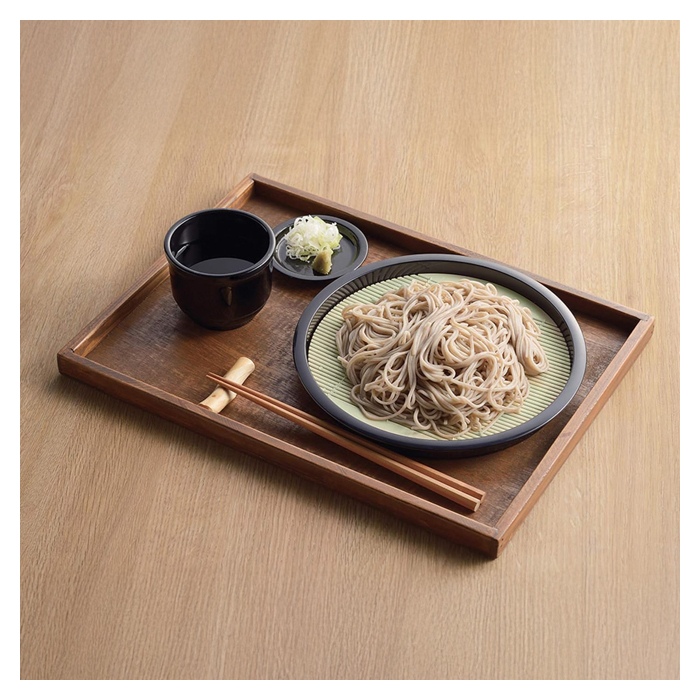 ざるそば器丸　すのこ付き そば皿 丸型 すのこ付 日本製 プラスチック製 樹脂製 蕎麦皿 盛り皿