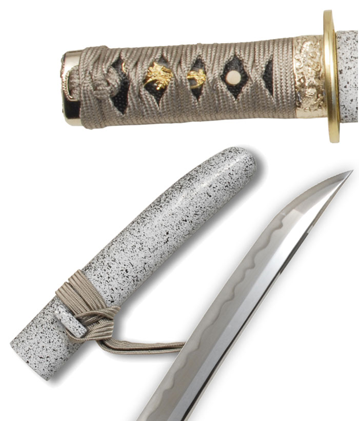 日本刀 模造刀 刀匠 五虎退 短刀 日本製 /全長 35.5cm/刃渡り 20.5