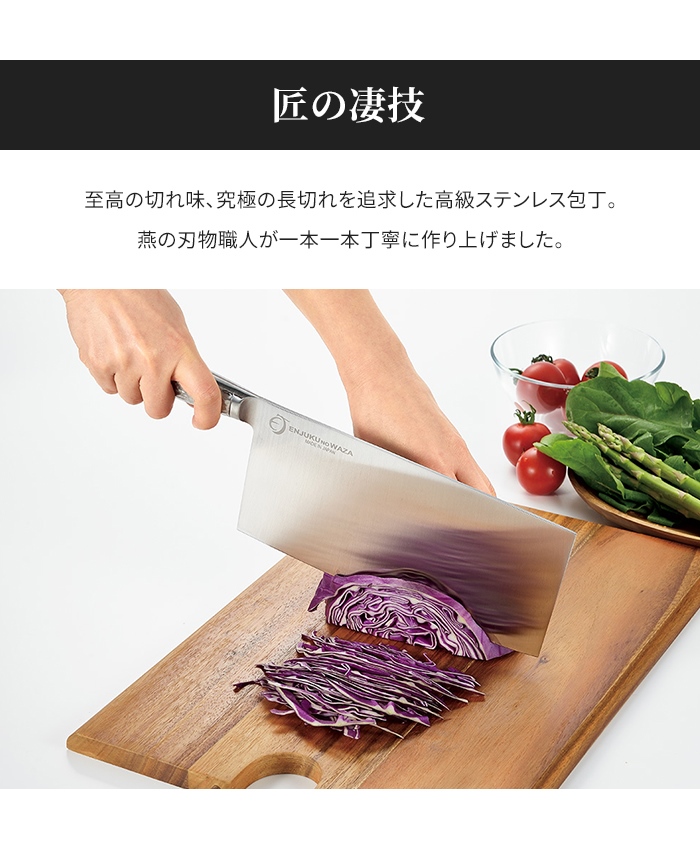中華包丁 日本製 包丁 刃渡り22cm ステンレス製 調理器具 キッチン用品