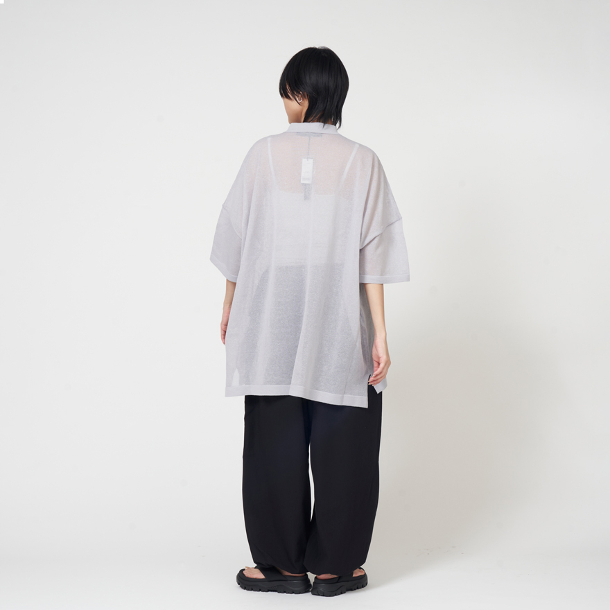 SALE】mizuiro ind ワイド ニット シャツ wide knit shirt 2-220025