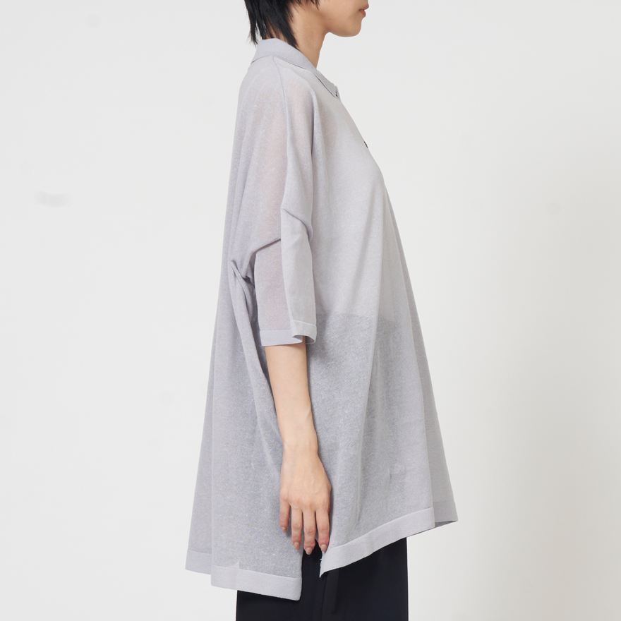 SALE】mizuiro ind ワイド ニット シャツ wide knit shirt 2-220025