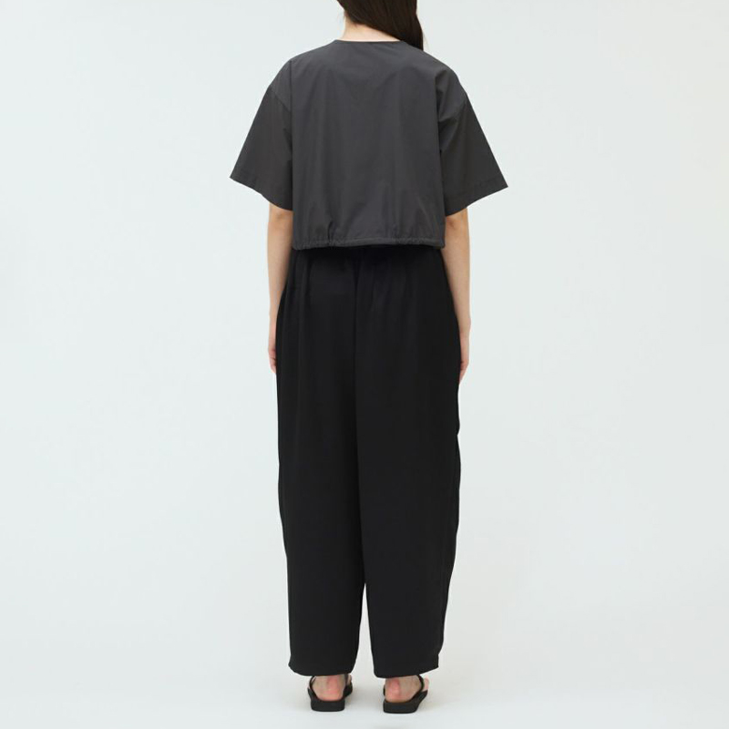 【SALE】ミズイロインド mizuiro ind ドローストリング シャツ drawstring shirt 2-230089 レディース トップス 半袖 mizuiro ind ドローストリングシャツ | mizuiro ind